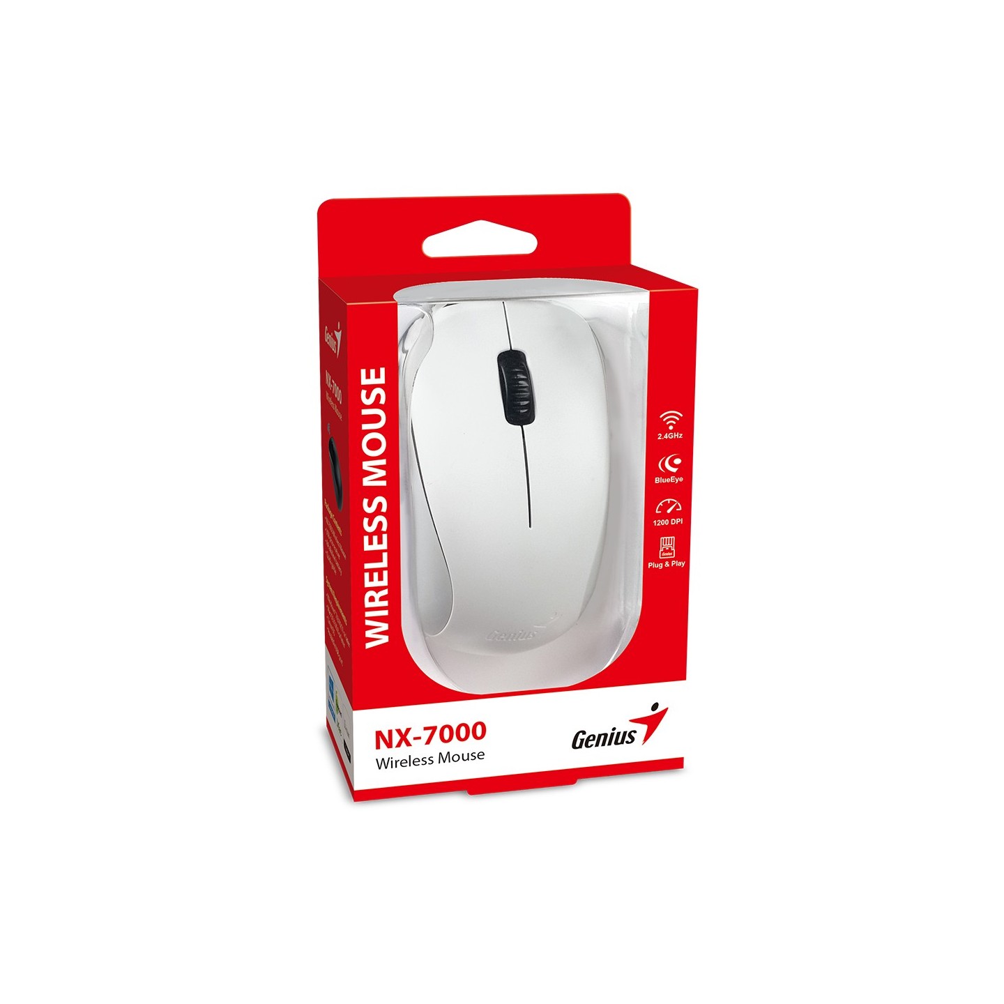 Genius NX-7000 Wireless Mouse - White (Boxed) — Buy in Cyprus with Fast Delivery