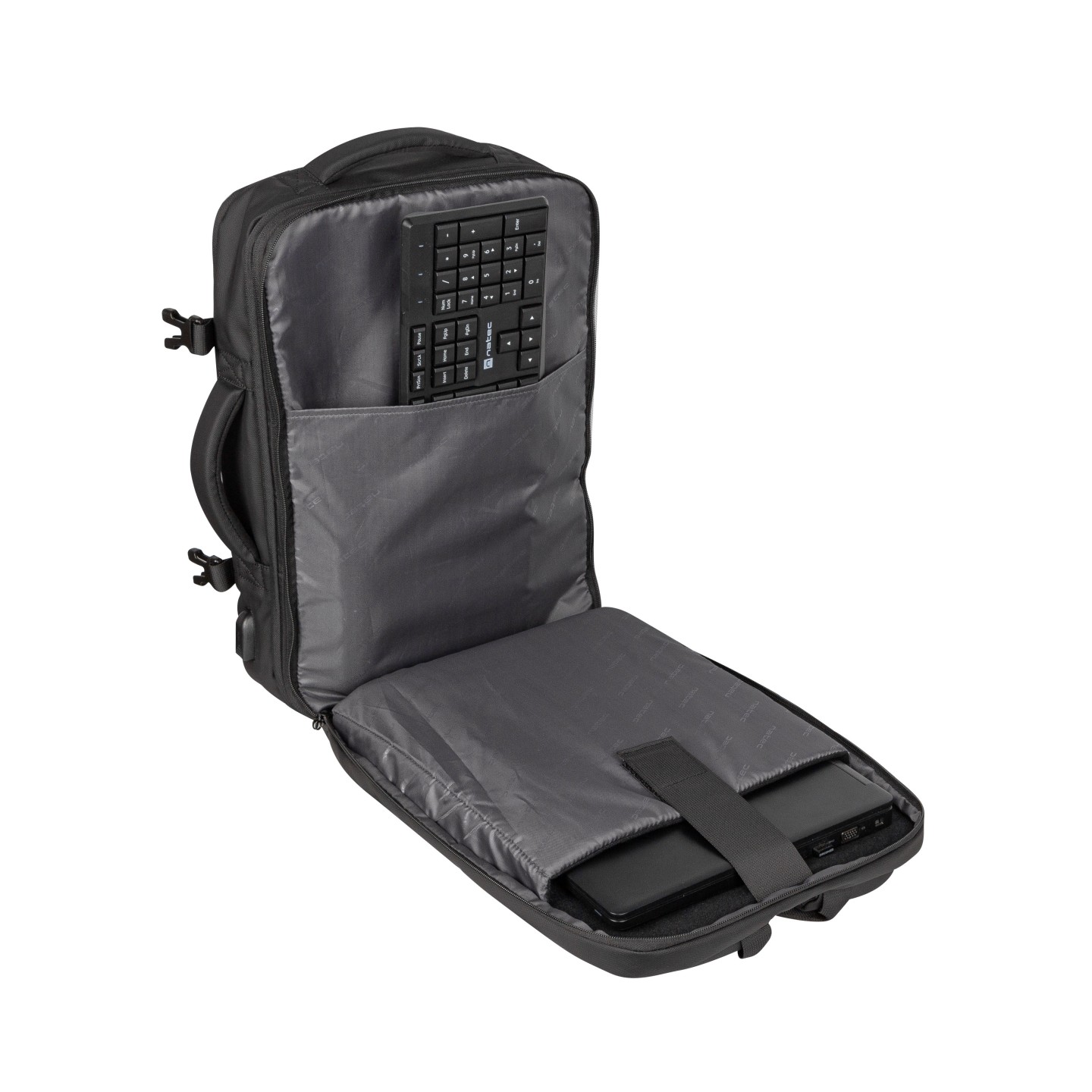 Natec Camel Pro 17.3" Laptop Backpack Black - 28L, USB, Waterproof — Armenius Store Cyprus