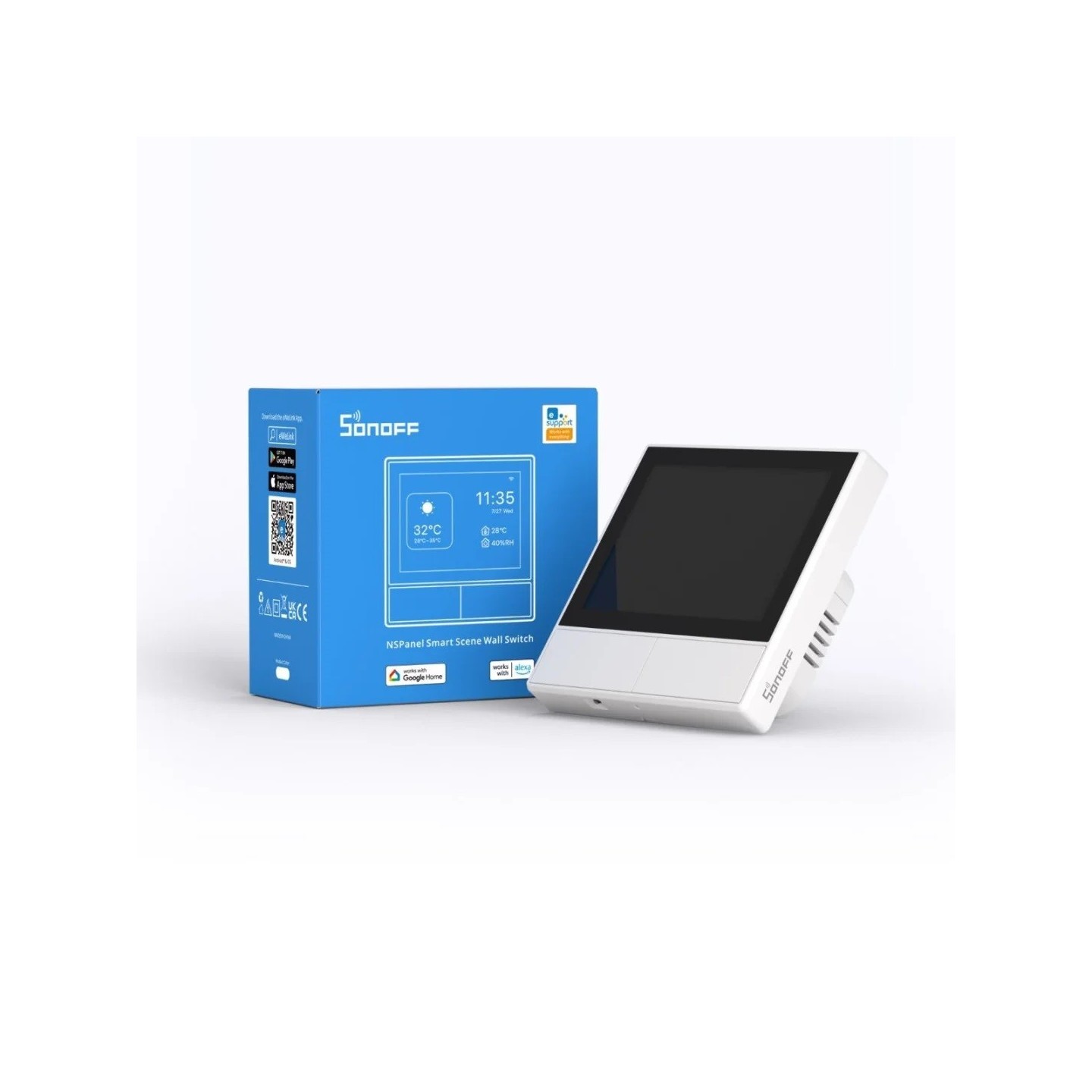 Sonoff WiFi Smart NS Panel - Touch screen, White — Buy in Cyprus with Fast Delivery