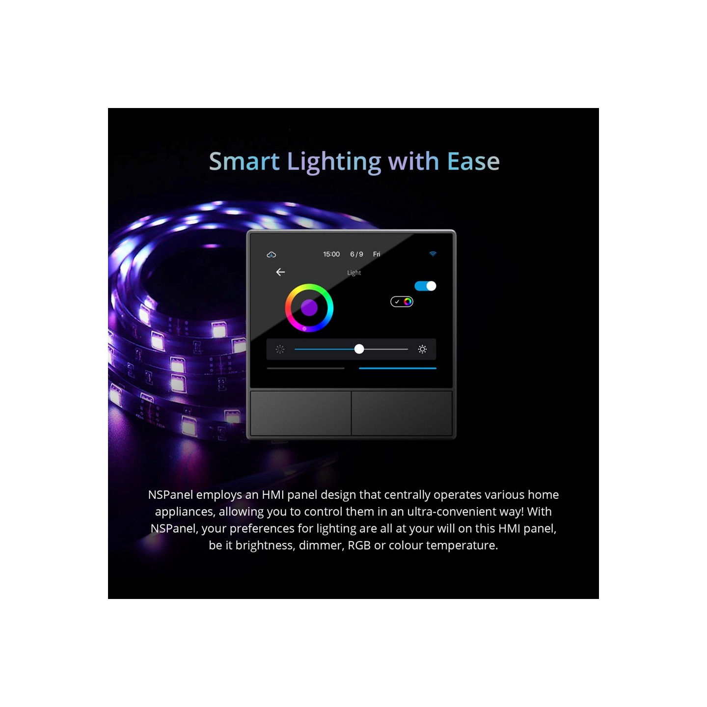 Sonoff WiFi Smart NS Panel - Touch screen, White — Buy in Cyprus with Fast Delivery