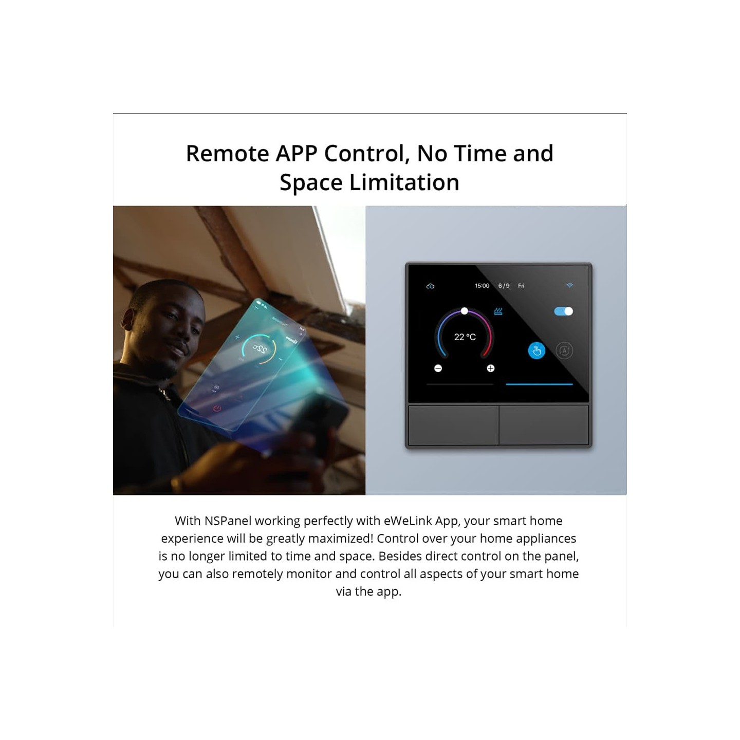 Sonoff WiFi Smart NS Panel - Touch screen, White — Buy in Cyprus with Fast Delivery