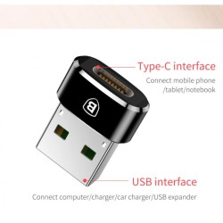 Buy Baseus Adaptor USB-C Female to USB-A Male - USB-C Female to USB-A Male in Cyprus, Nicosia, Limassol, Larnaka, Pafos