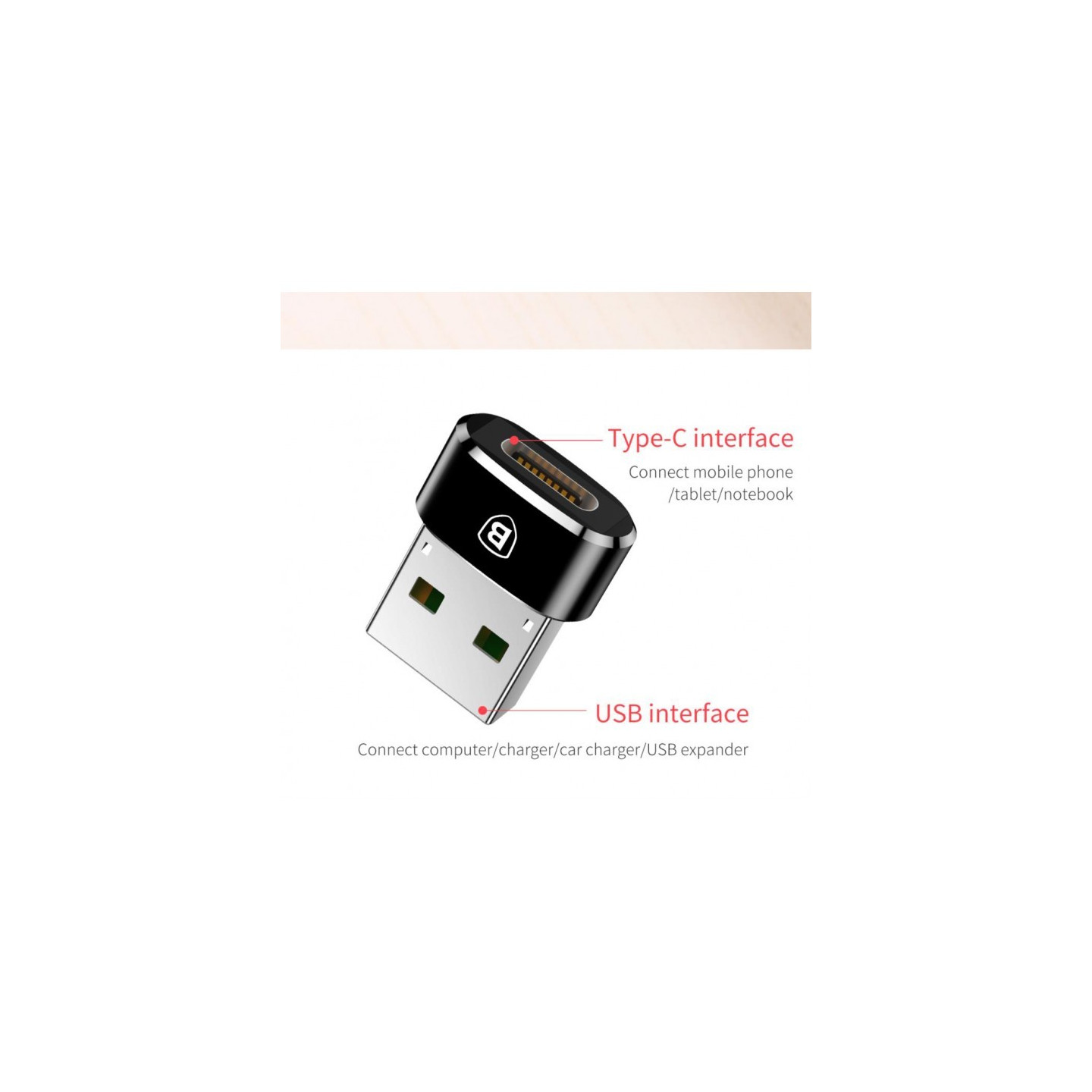 Baseus Adaptor USB-C Female to USB-A Male - USB-C Female to USB-A Male — Buy in Cyprus with Fast Delivery