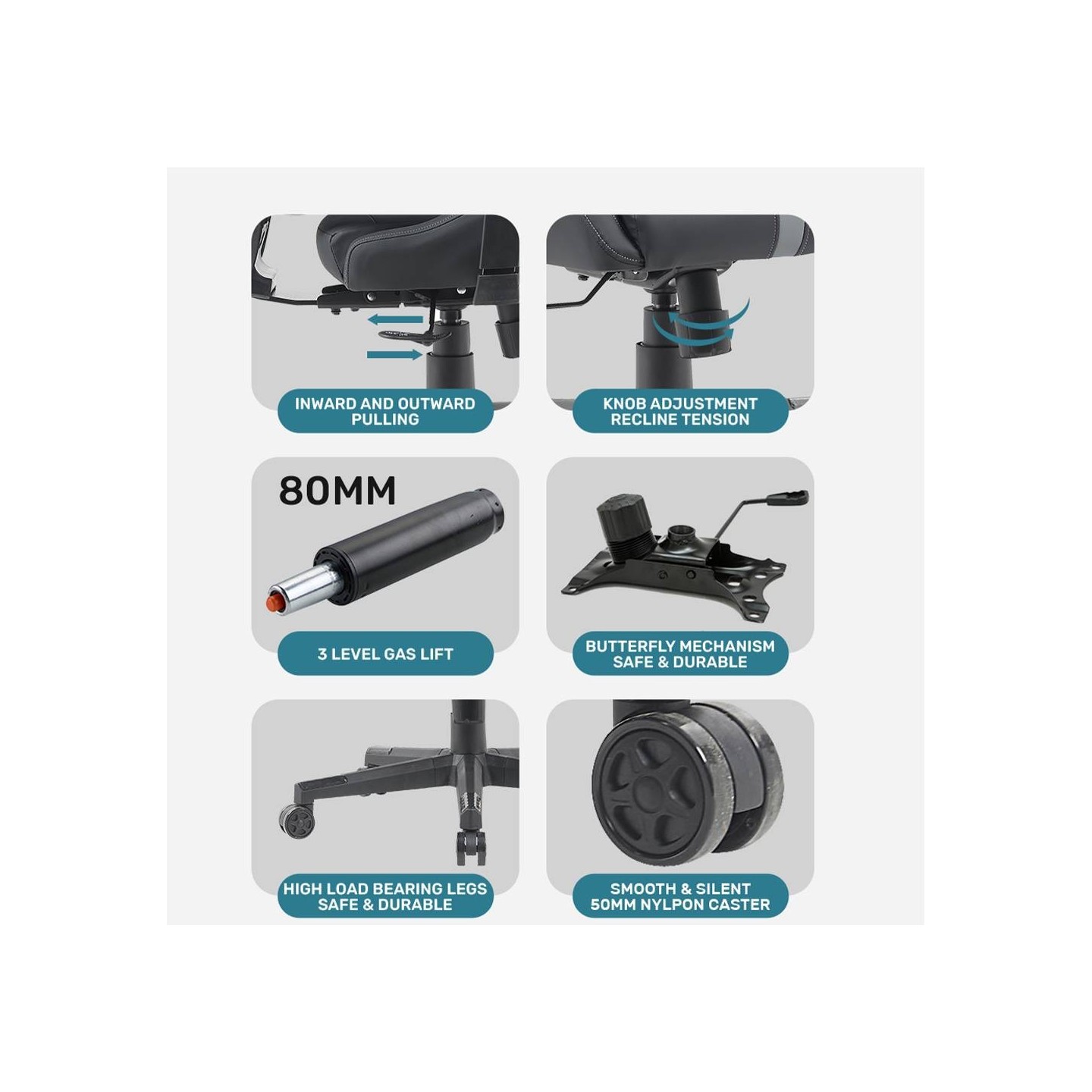 Armaggeddon EXO-III Gaming Chair PU Leather Salt Flat (Boxed) — Buy in Cyprus with Fast Delivery