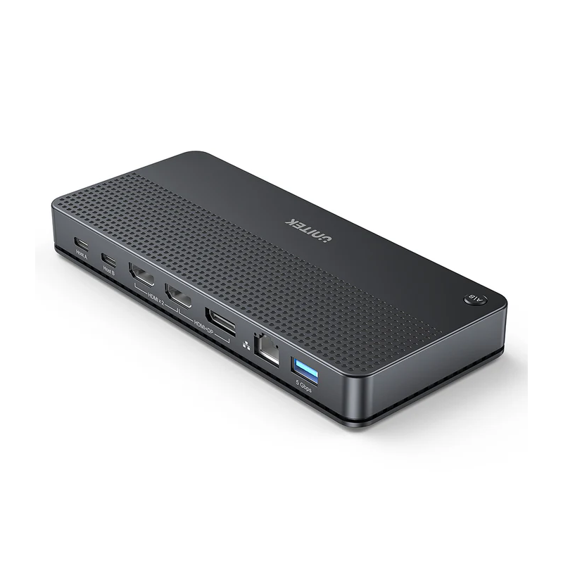 Unitek KVM Switch USB-C Dual 4K 60Hz HDMI & 100W PD (Displaylink) - D1103A - USB-C, Dual 4K 60Hz, HDMI & 100W PD, DisplayLink