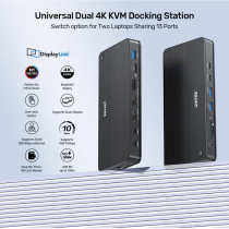 Unitek D1103A KVM Switch USB-C Dual 4K@60Hz – 100W PD | Armenius Store