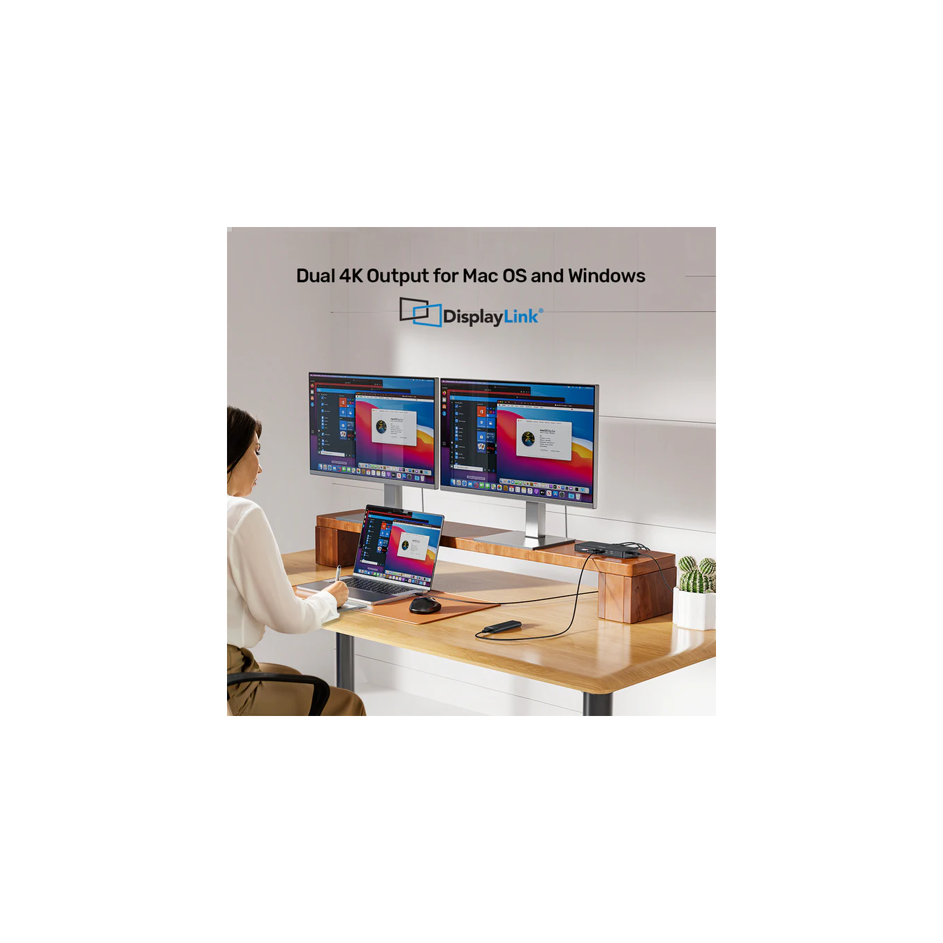 Unitek D1103A KVM Switch USB-C Dual 4K@60Hz – 100W PD | Armenius Store