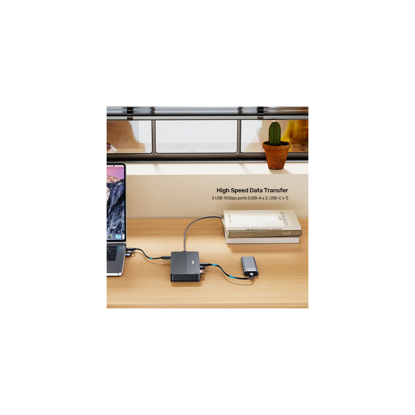 Unitek D1103A KVM Switch USB-C Dual 4K@60Hz HDMI 100W PD DisplayLink — Armenius Store Cyprus