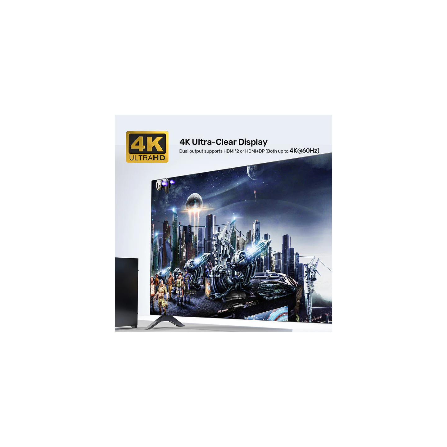 Unitek D1103A KVM Switch USB-C Dual 4K@60Hz HDMI 100W PD DisplayLink — Armenius Store Cyprus