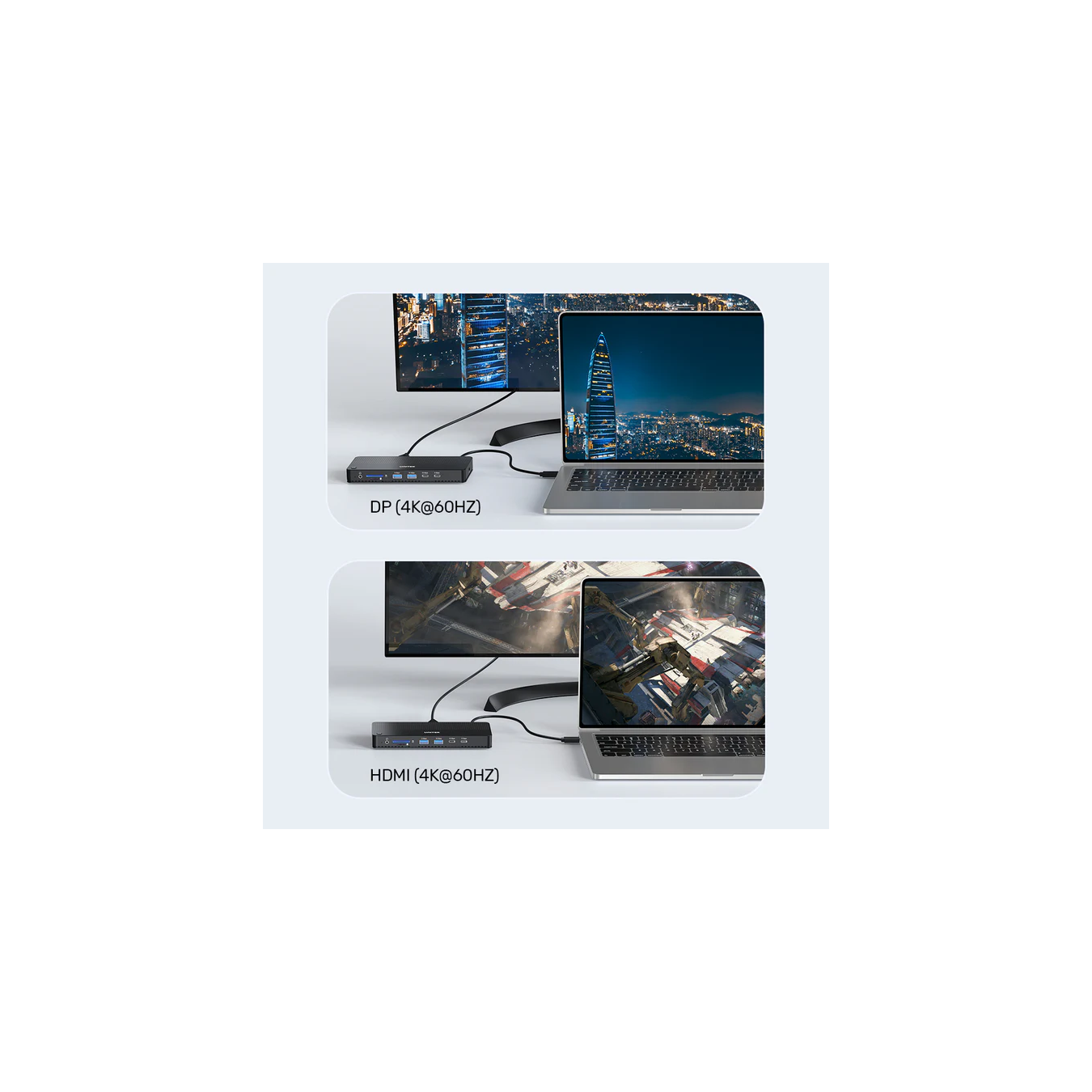 Unitek D1103A KVM Switch USB-C Dual 4K@60Hz – 100W PD | Armenius Store