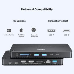 Unitek D1103A KVM Switch USB-C Dual 4K@60Hz HDMI 100W PD DisplayLink — Armenius Store Cyprus