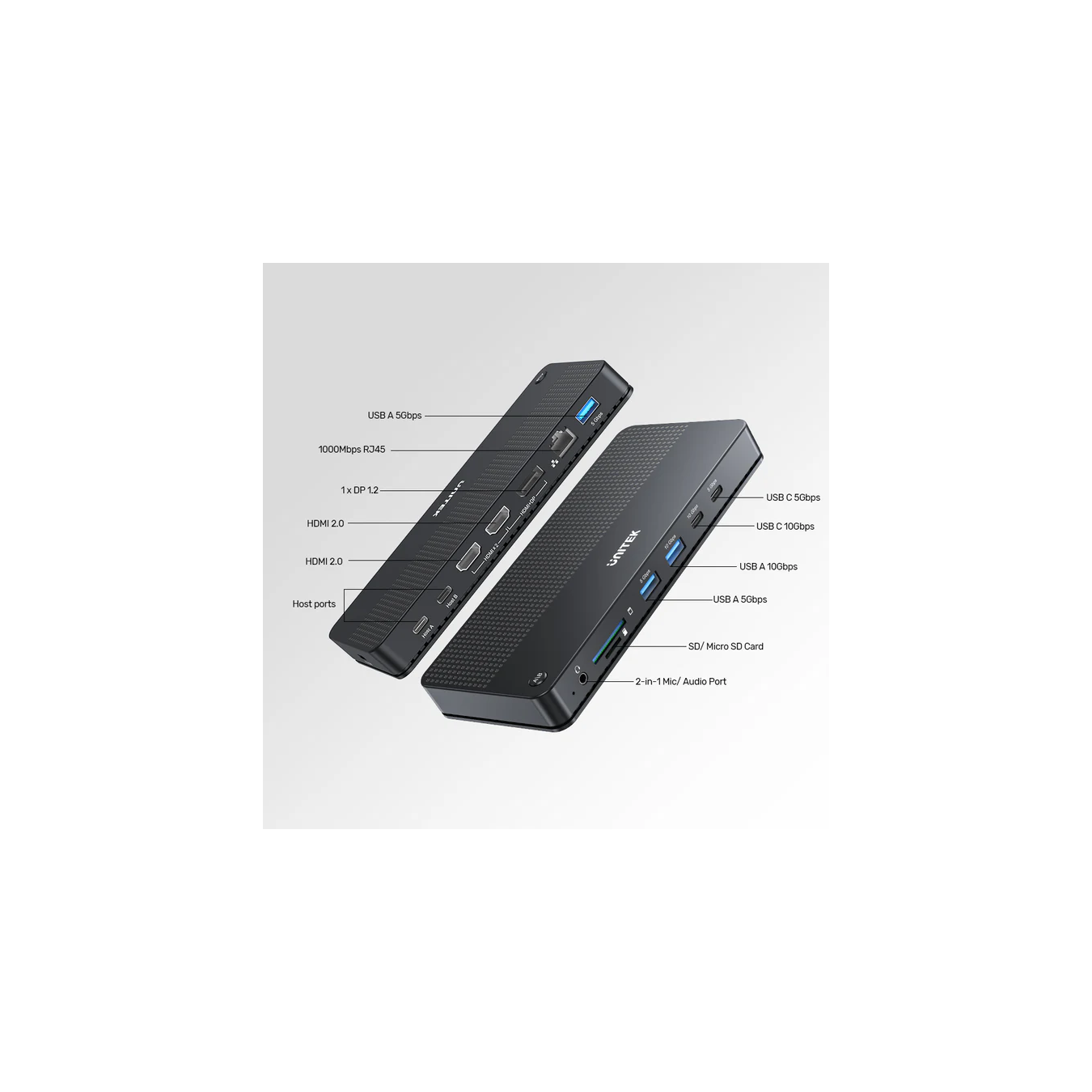 Unitek D1103A KVM Switch USB-C Dual 4K@60Hz – 100W PD | Armenius Store