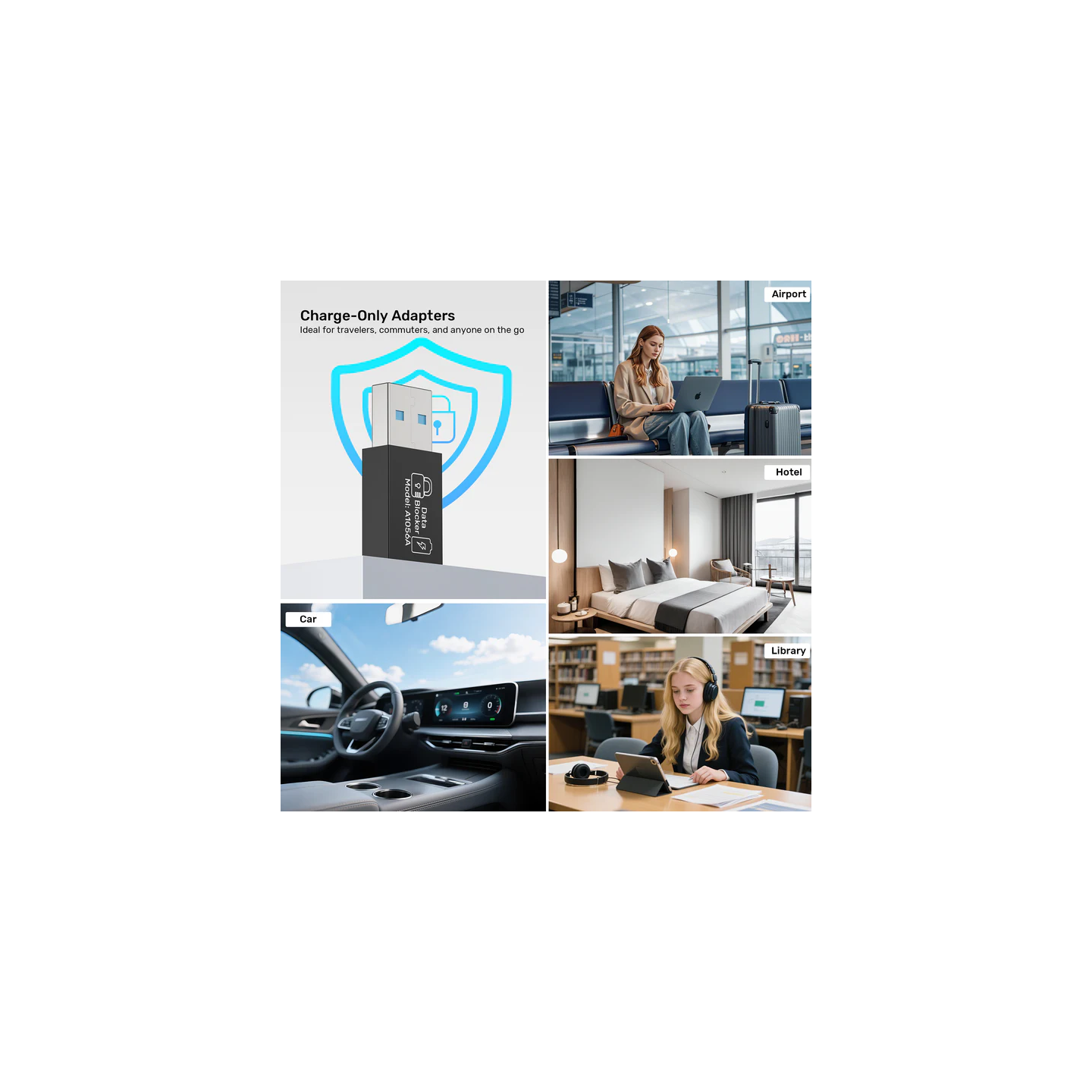 Unitek USB-A Data Blocker - A1056A - 5V2A (2 pack) — Buy in Cyprus with Fast Delivery