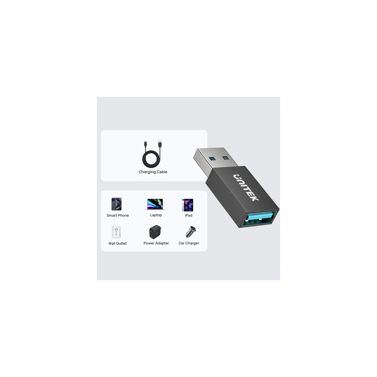 Unitek USB-A Data Blocker - A1056A - 5V2A (2 pack) — Buy in Cyprus with Fast Delivery