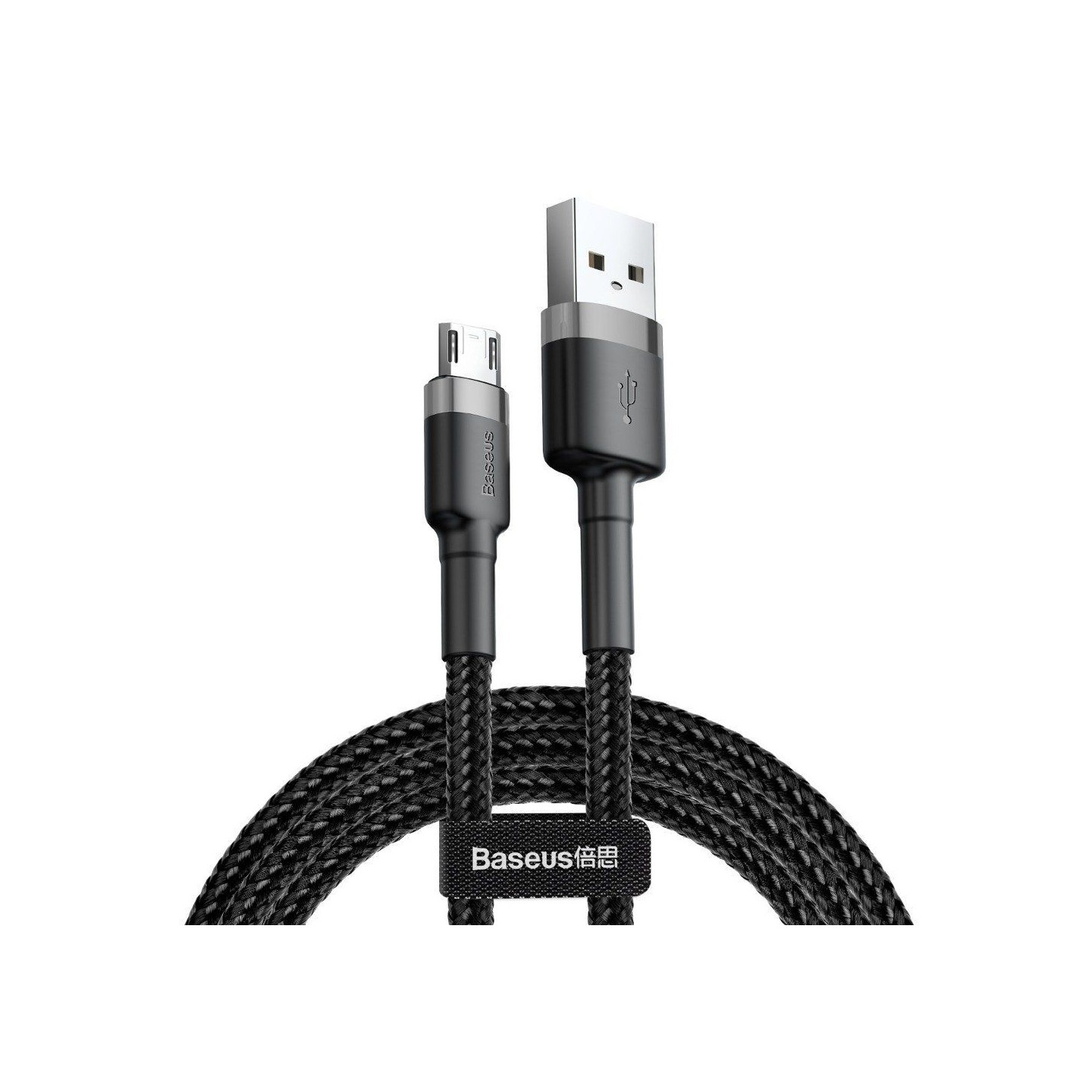 Baseus Cafule CAMKLF-AG1 MicroUSB to USB-A Braided 0.5m Black-Grey (Retail) — Buy in Cyprus with Fast Delivery
