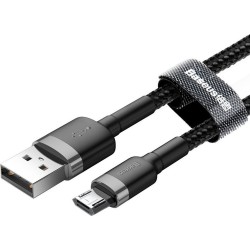 Buy Baseus Cable MicroUSB to USB-A Cafule - Braided 0.5m Black-Grey in Cyprus, Nicosia, Limassol, Larnaka, Pafos