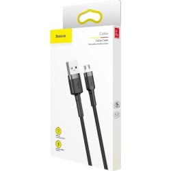 Buy Baseus Cable MicroUSB to USB-A Cafule - Braided 0.5m Black-Grey in Cyprus, Nicosia, Limassol, Larnaka, Pafos