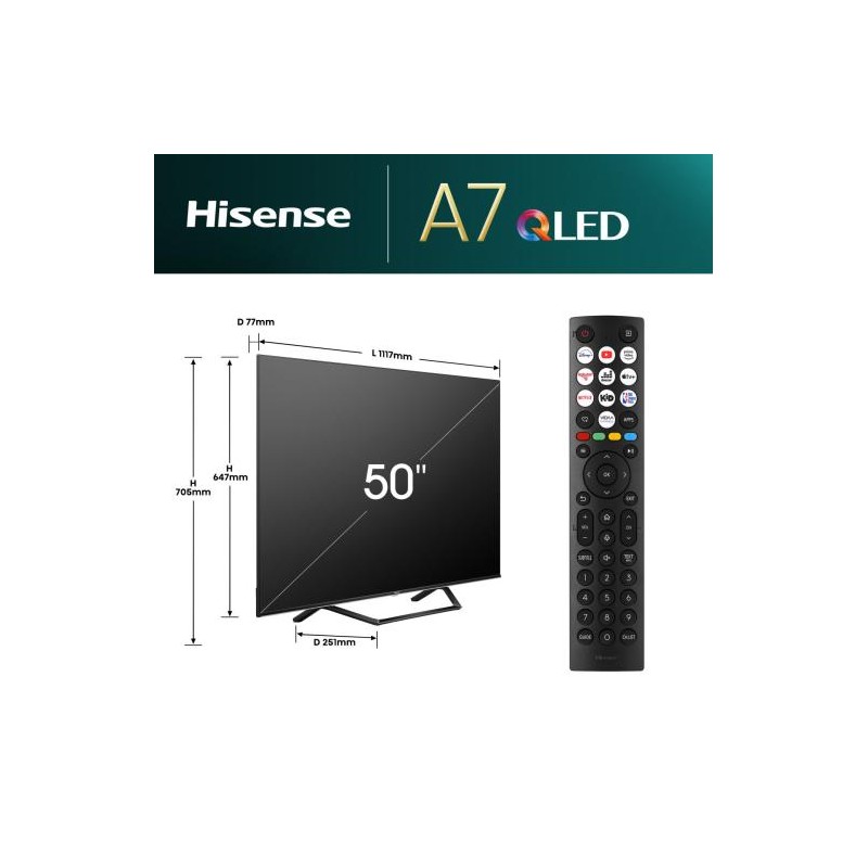 Buy Hisense TV - 50A7NQ - 50'' 4K Smart QLED TV in Cyprus, Nicosia, Limassol, Larnaka, Pafos