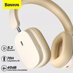 Buy Baseus Bowie - H1 - Noise Cancelling Wireless Headphones White in Cyprus, Nicosia, Limassol, Larnaka, Pafos