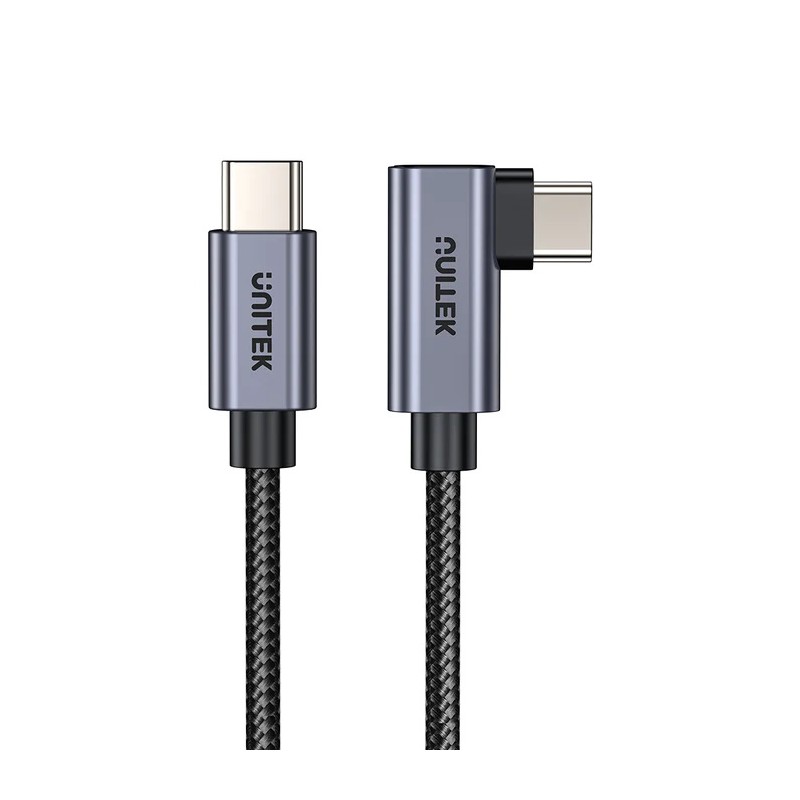 Unitek C14123BK-1M USB-C 100W PD L-Shape 1m Cable (Retail) — Buy in Cyprus with Fast Delivery