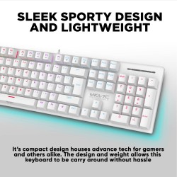 Armaggeddon MKA-7C White Mechanical Gaming Keyboard 104 Linear Red Keys (Boxed) — Buy in Cyprus with Fast Delivery
