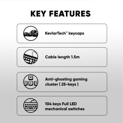 Buy Armaggeddon Keyboard - MKA-7C - White Mechanical Gaming Keyboard 104 Linear ... in Cyprus, Nicosia, Limassol, Larnaka, Pafos