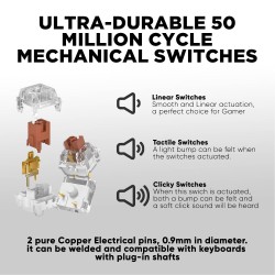 Buy Armaggeddon Keyboard - MKA-7C - White Mechanical Gaming Keyboard 104 Linear ... in Cyprus, Nicosia, Limassol, Larnaka, Pafos