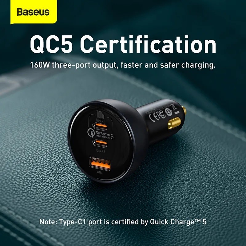 Buy Baseus Car Charger - 160W Qualcomm Quick Charge 5 in Cyprus, Nicosia, Limassol, Larnaka, Pafos