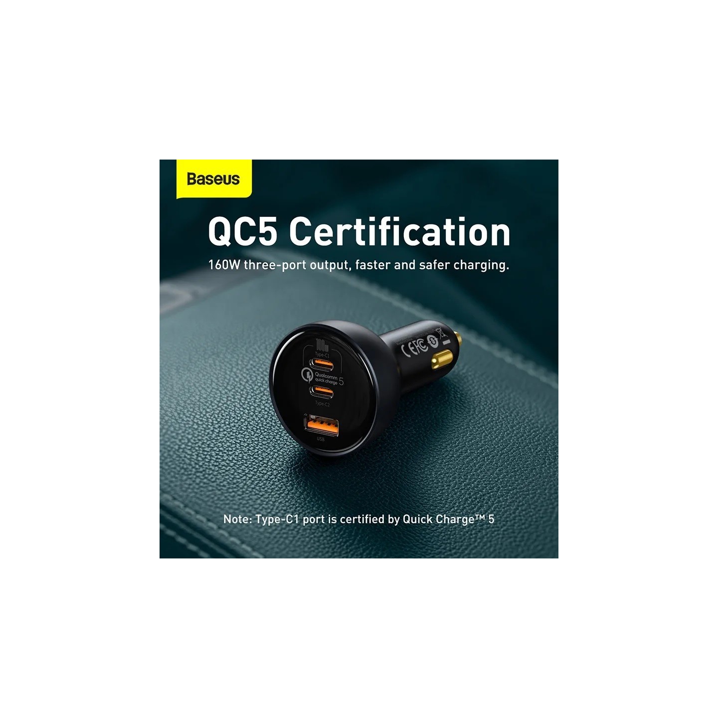 Baseus Car Charger - 160W Qualcomm Quick Charge 5 — Buy in Cyprus with Fast Delivery