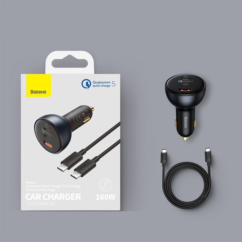 Buy Baseus Car Charger - 160W Qualcomm Quick Charge 5 in Cyprus, Nicosia, Limassol, Larnaka, Pafos
