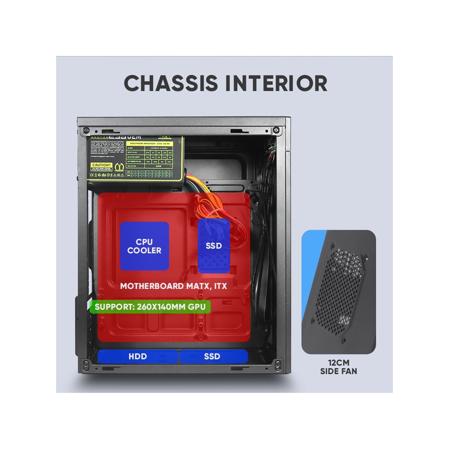 Alcatroz Futura Millenia M200 Micro-ATX Case w/ 235W PSU (Boxed) — Buy in Cyprus with Fast Delivery