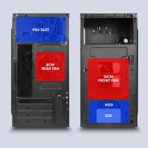 Alcatroz Futura Millenia M200 Micro-ATX Case – 235W PSU | Armenius Store
