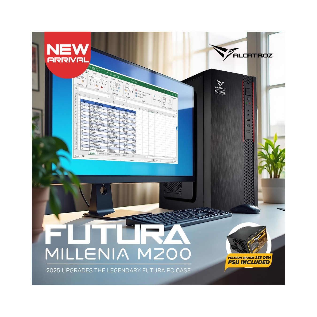 Alcatroz Futura Millenia M200 Micro-ATX Case – 235W PSU | Armenius Store