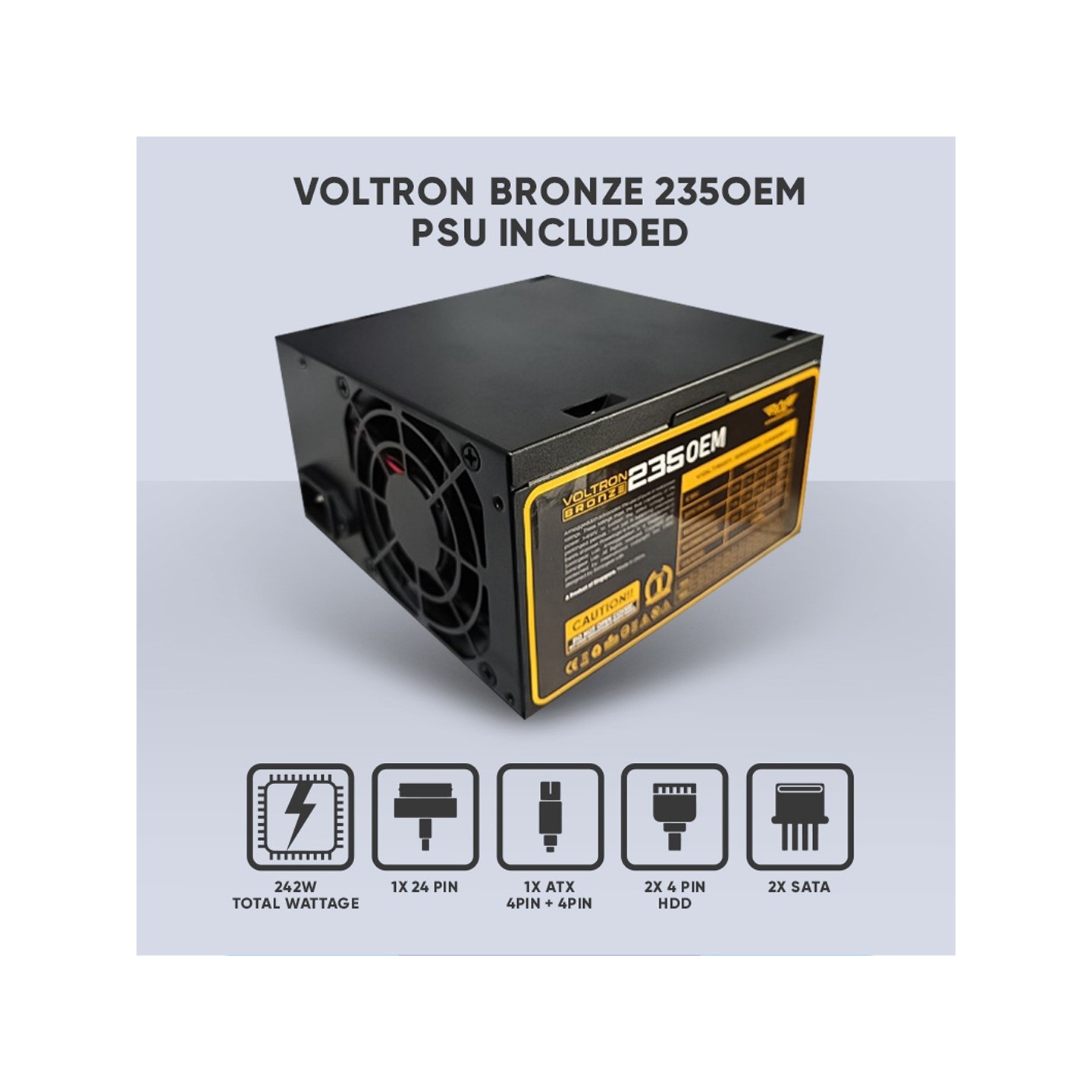 Alcatroz Futura Millenia M200 Micro-ATX Case w/ 235W PSU (Boxed) — Buy in Cyprus with Fast Delivery