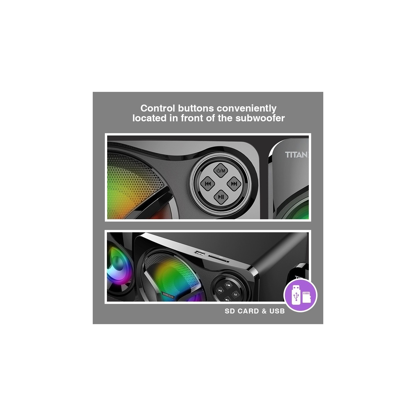 Sonicgear - Titan3 - USB Powered 2.1 PC Speakers — Buy in Cyprus with Fast Delivery