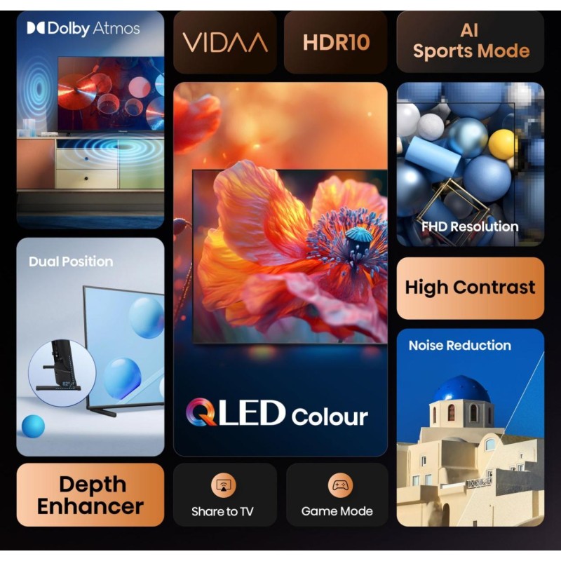 Buy Hisense TV - 40A5Q - 40'' Full HD Smart QLED TV in Cyprus, Nicosia, Limassol, Larnaka, Pafos