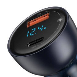 Buy Baseus Digital Display Dual USB Car Charger 63W - Digital Display, Dual USB,... in Cyprus, Nicosia, Limassol, Larnaka, Pafos