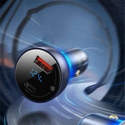 Buy Baseus Digital Display Dual USB Car Charger 63W - Digital Display, Dual USB,... in Cyprus, Nicosia, Limassol, Larnaka, Pafos
