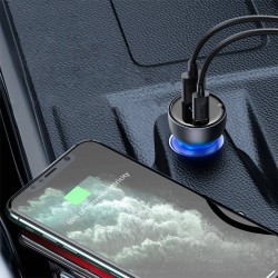 Buy Baseus Digital Display Dual USB Car Charger 63W - Digital Display, Dual USB,... in Cyprus, Nicosia, Limassol, Larnaka, Pafos