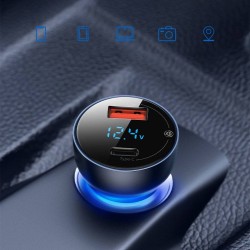 Buy Baseus Digital Display Dual USB Car Charger 63W - Digital Display, Dual USB,... in Cyprus, Nicosia, Limassol, Larnaka, Pafos