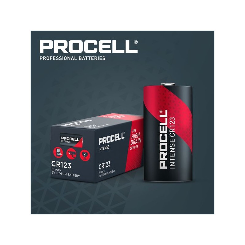 Buy Duracell Procell Industrial - CR123A - Box of 10pcs in Cyprus, Nicosia, Limassol, Larnaka, Pafos