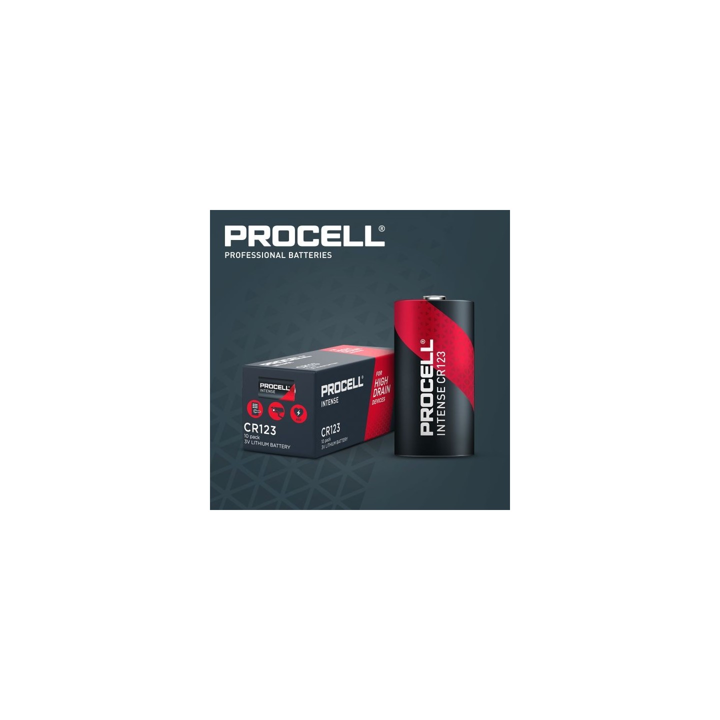 Duracell Procell Industrial - CR123A - Box of 10pcs — Buy in Cyprus with Fast Delivery