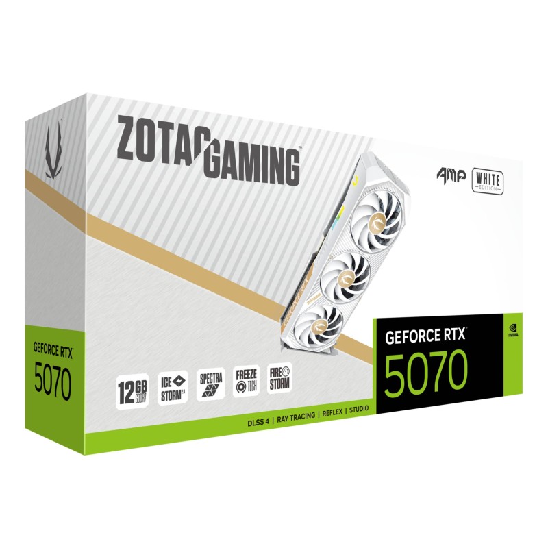 Buy ZOTAC GAMING GeForce RTX 5070 AMP White Edition - 12GB GDDR7 - 2587 MHz Boos... in Cyprus, Nicosia, Limassol, Larnaka, Pafos
