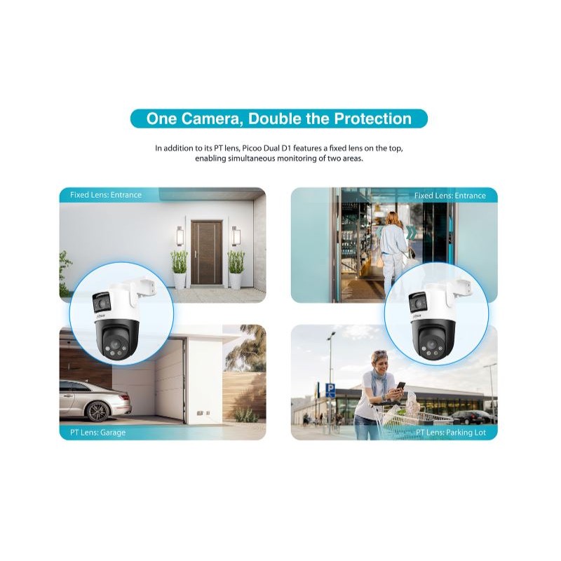 Buy Dahua IP - P5D-5F-PV - 5.0MP Wifi PT Dome Dual Illumination Dual Lens in Cyprus, Nicosia, Limassol, Larnaka, Pafos