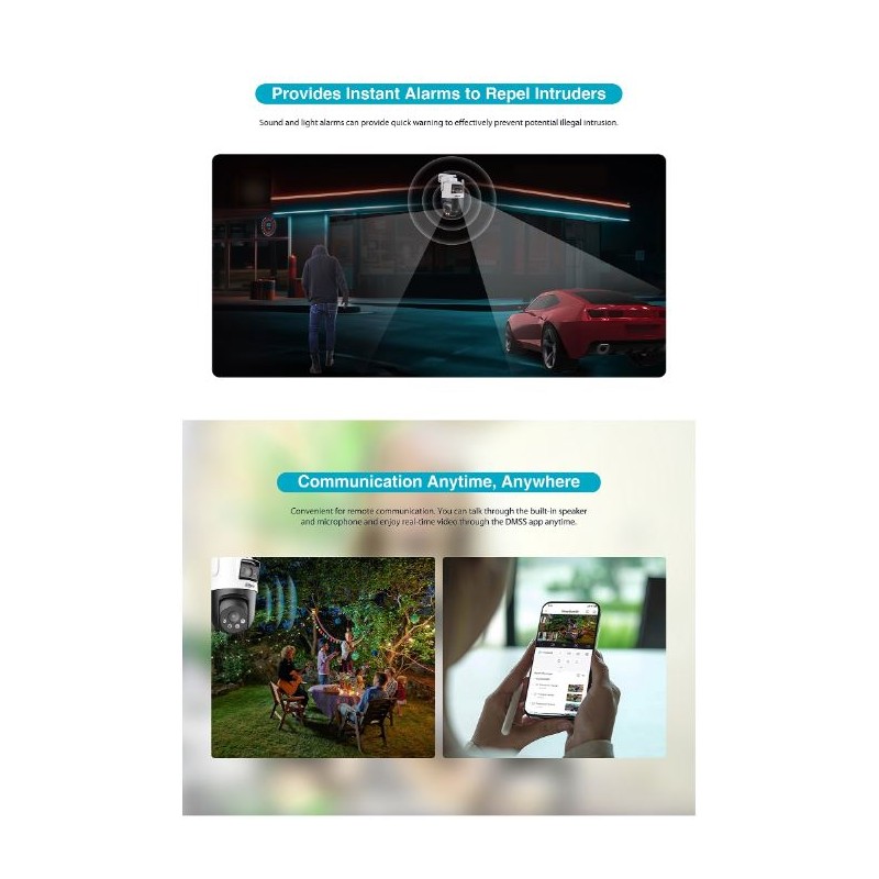 Buy Dahua IP - P5D-5F-PV - 5.0MP Wifi PT Dome Dual Illumination Dual Lens in Cyprus, Nicosia, Limassol, Larnaka, Pafos