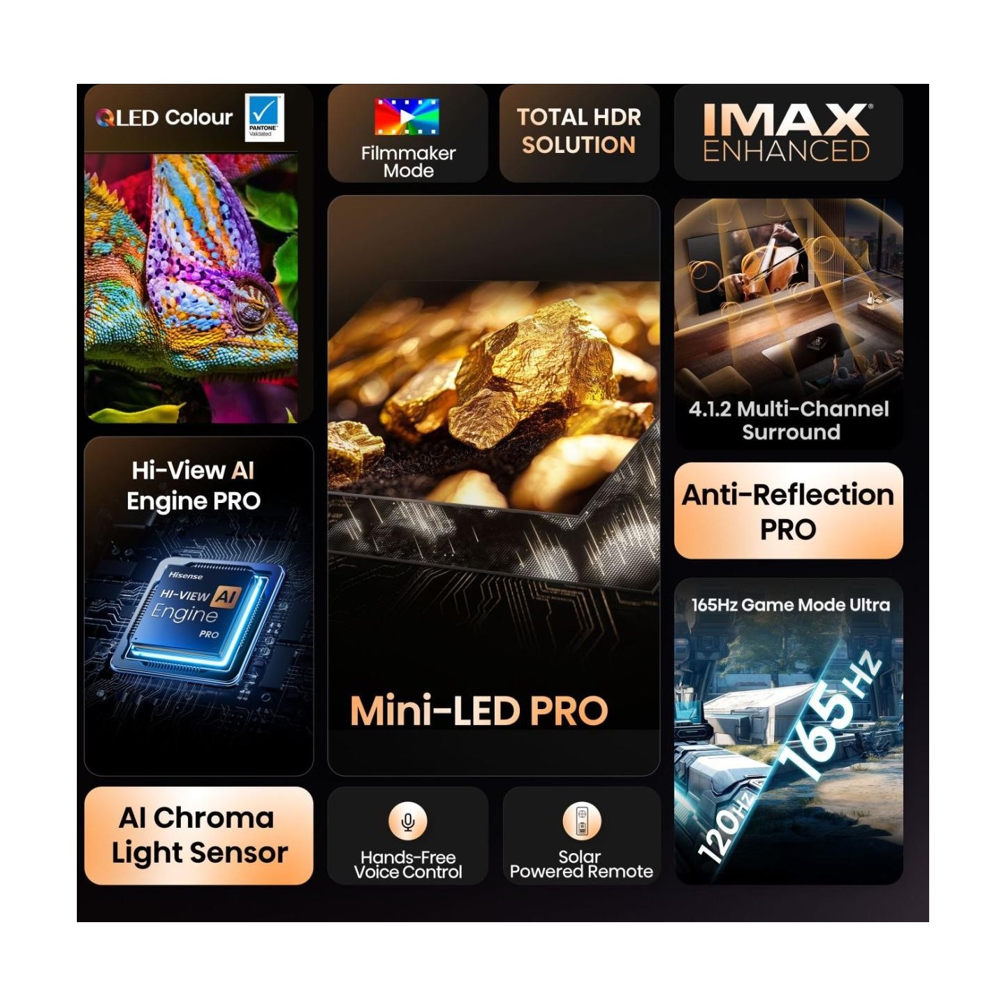 Hisense TV - 55U8Q - 55'' 4K Smart QLED MINI LED 144Hz TV — Buy in Cyprus with Fast Delivery