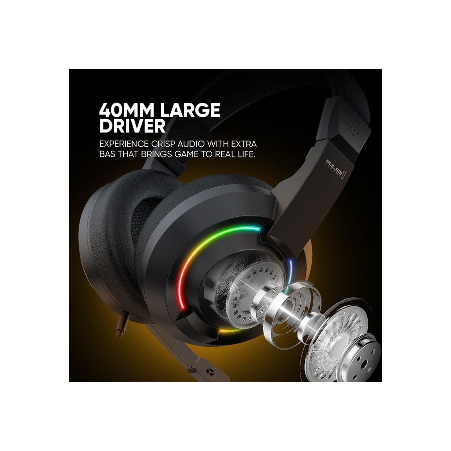 Armaggeddon Pulse 1 Chroma Gaming Headset 3.5mm 2.1 40mm Black (Boxed) — Buy in Cyprus with Fast Delivery
