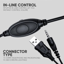 Armaggeddon Pulse 1 Chroma Gaming Headset 3.5mm 2.1 40mm Black (Boxed) — Buy in Cyprus with Fast Delivery