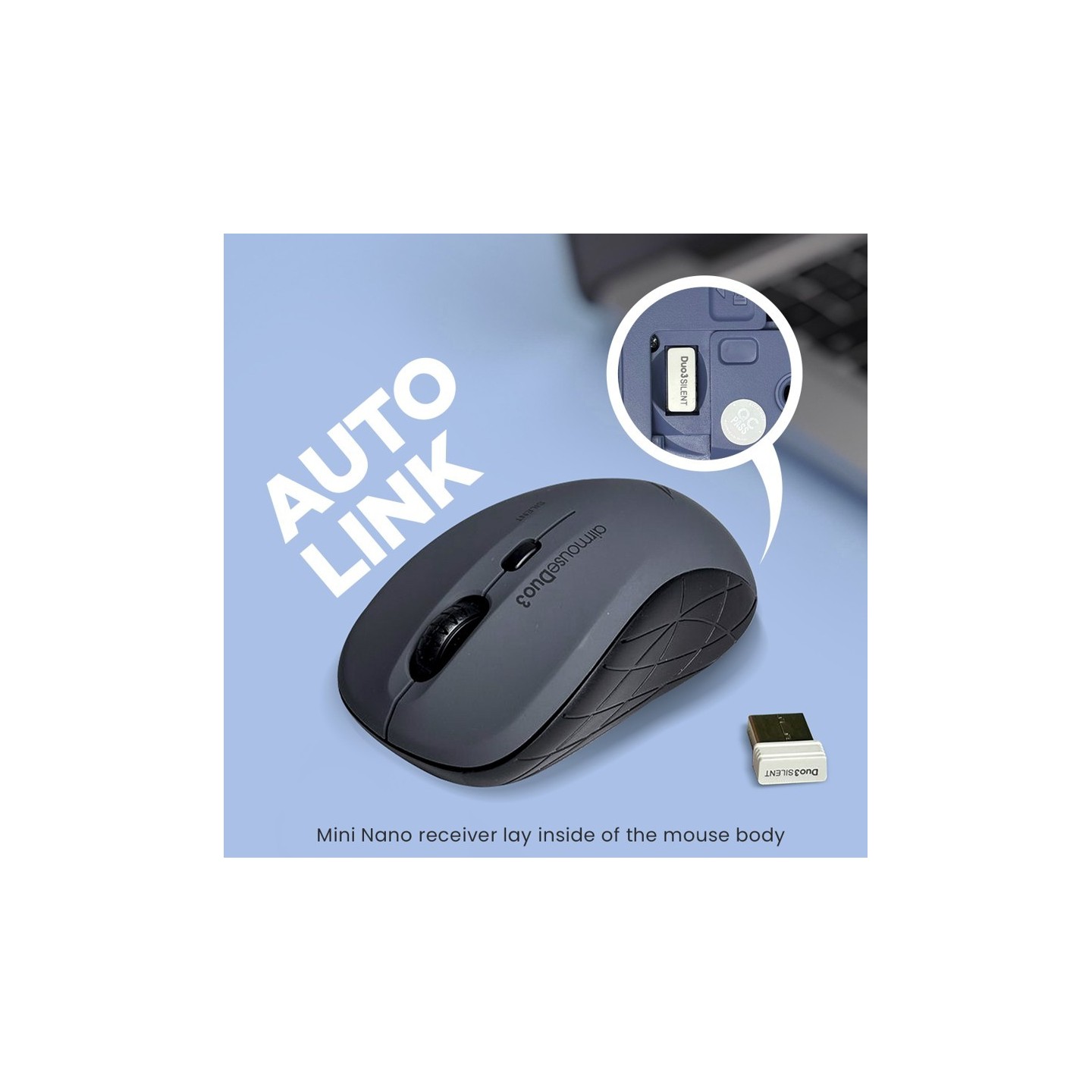 Alcatroz AirMouse Duo 3 Silent Wireless & Bluetooth Mouse Black (Boxed) — Buy in Cyprus with Fast Delivery