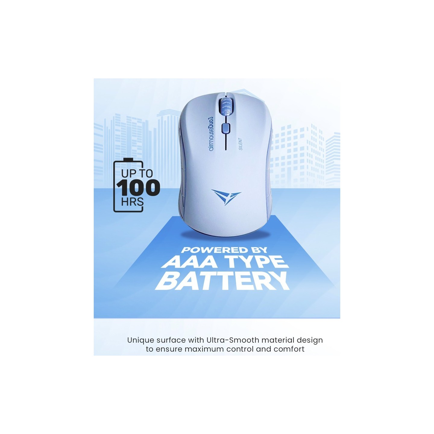 Alcatroz AirMouse Duo 3 Silent Wireless & Bluetooth Mouse Black (Boxed) — Buy in Cyprus with Fast Delivery